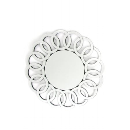 Round Beveled Mirror In Smooth Finish